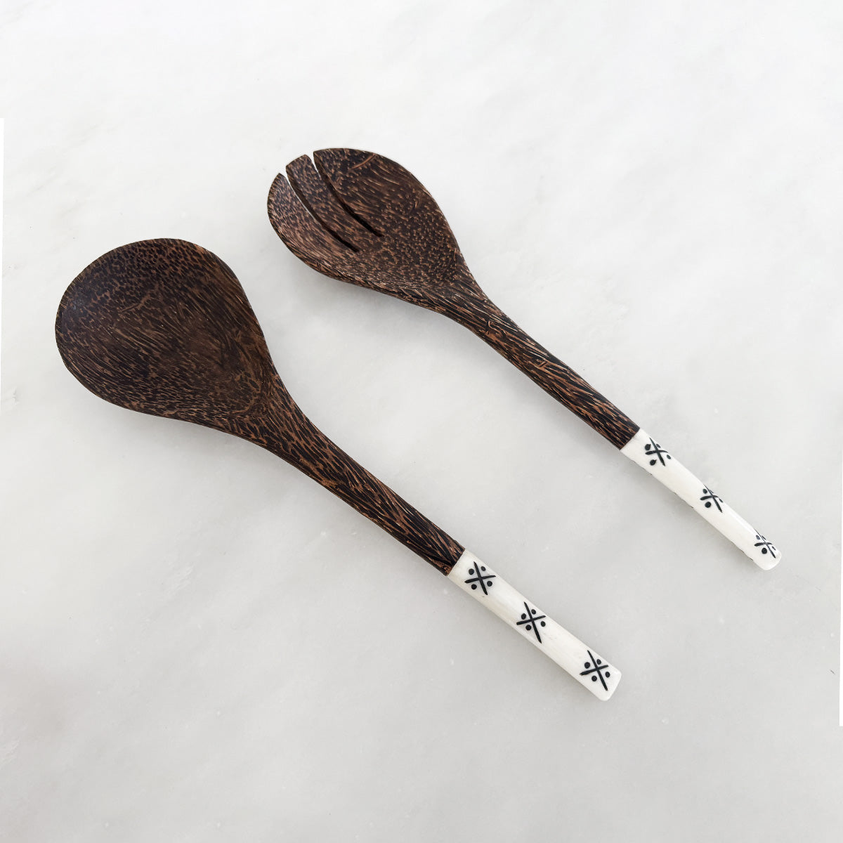 Black Palm Salad Servers