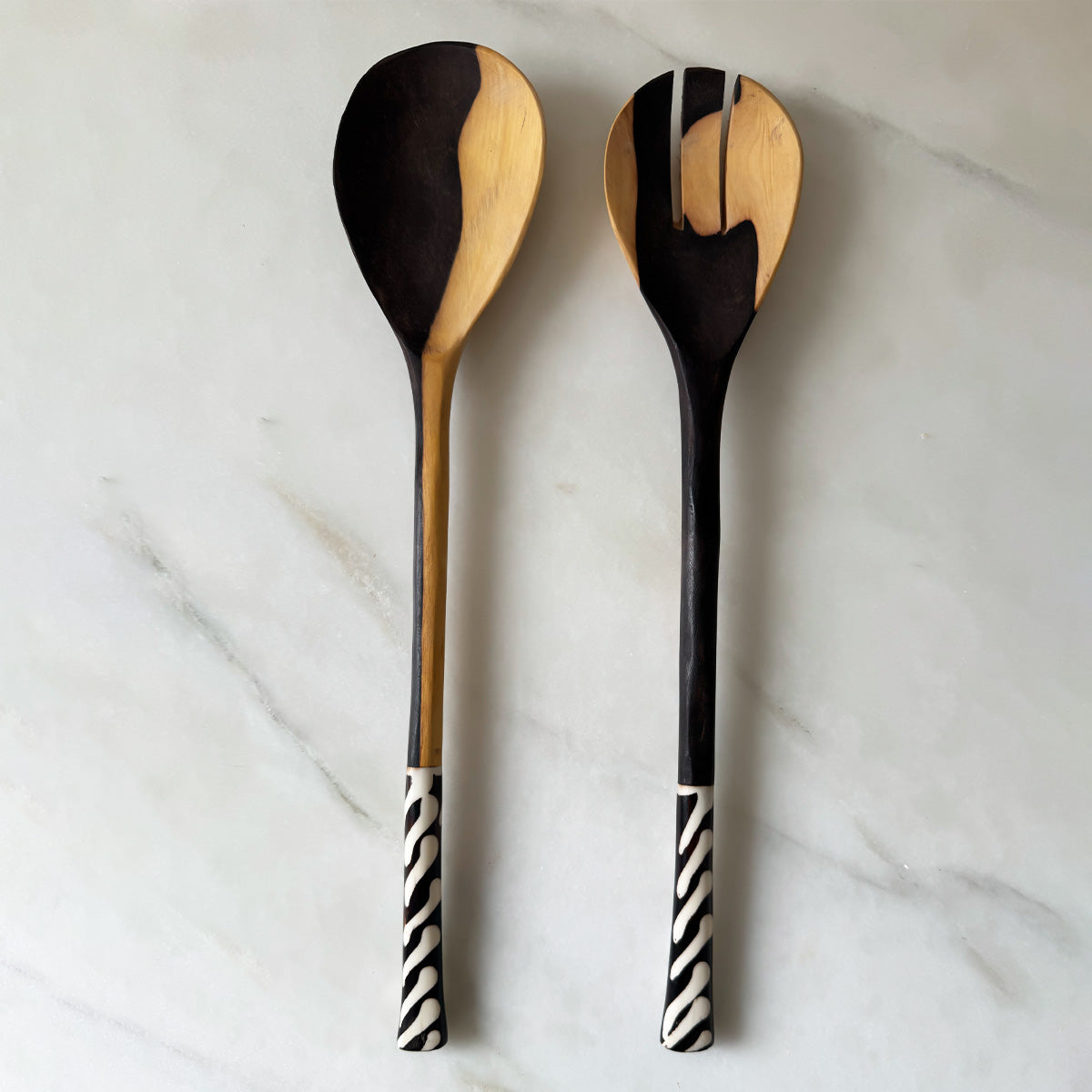 Black Ebony Salad Servers