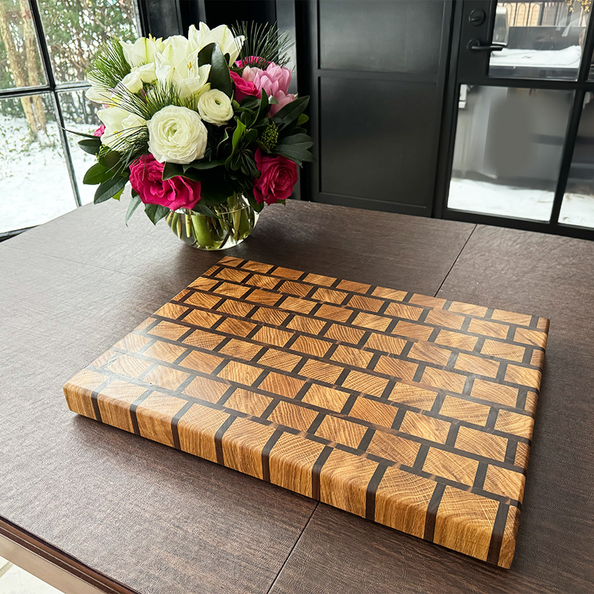 White Oak End Grain Brick Board