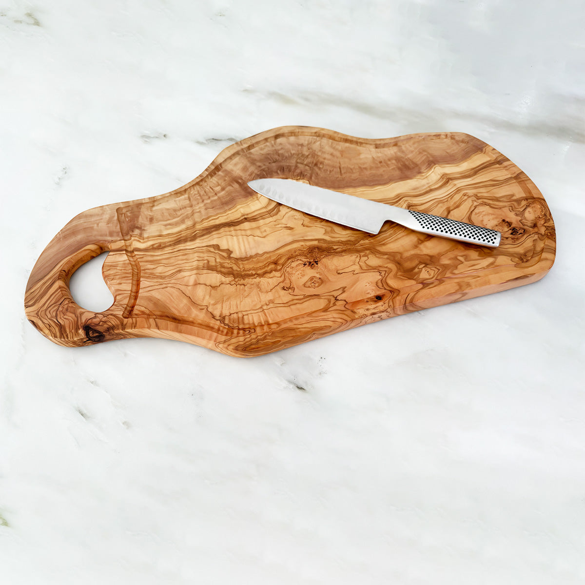 Olive Wood Cutting Board With Juice Groove