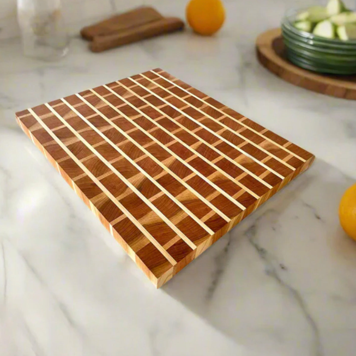 Cherry + Maple End Grain Cutting Board "The Kilbarry"