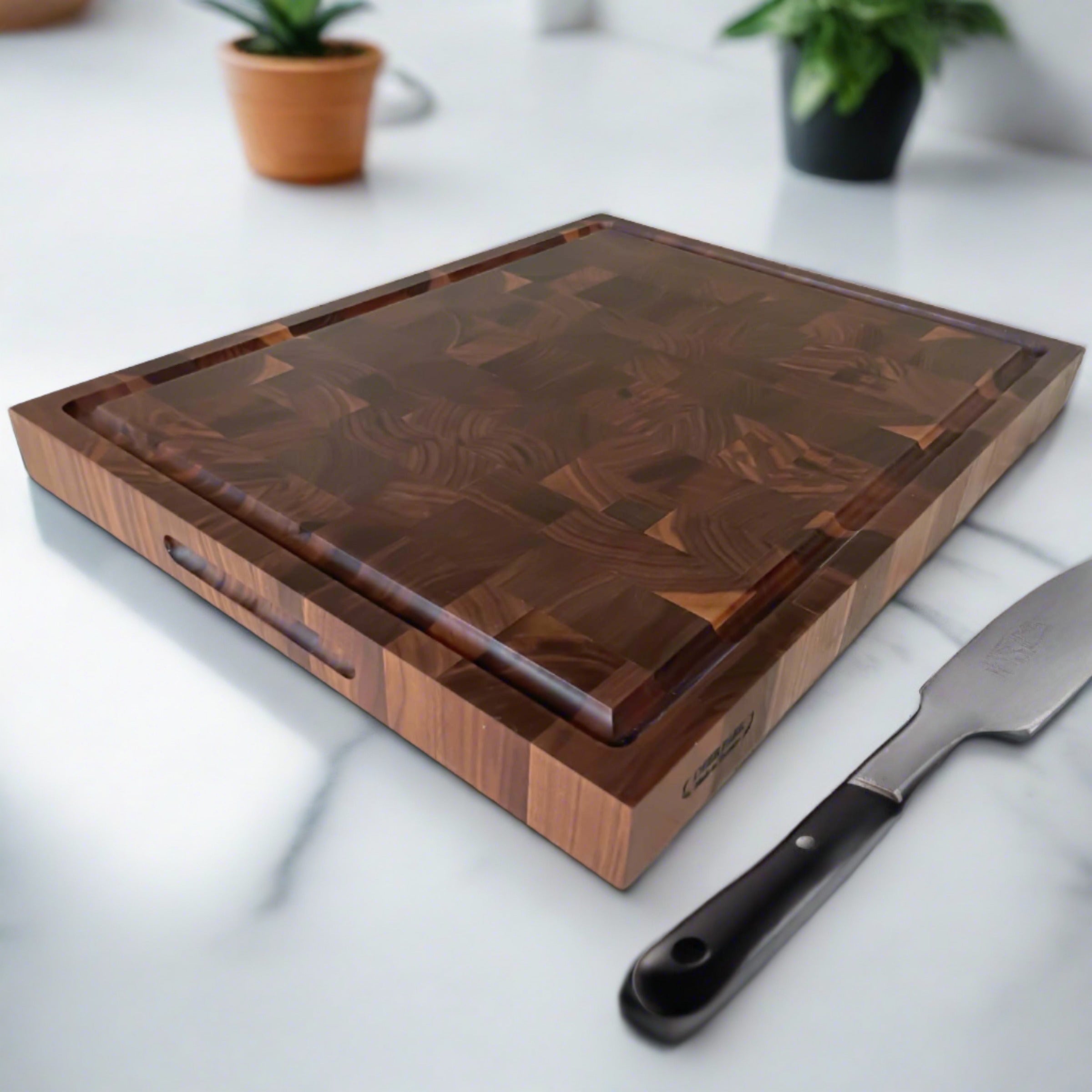 XL End-grain butcher block cutting top board