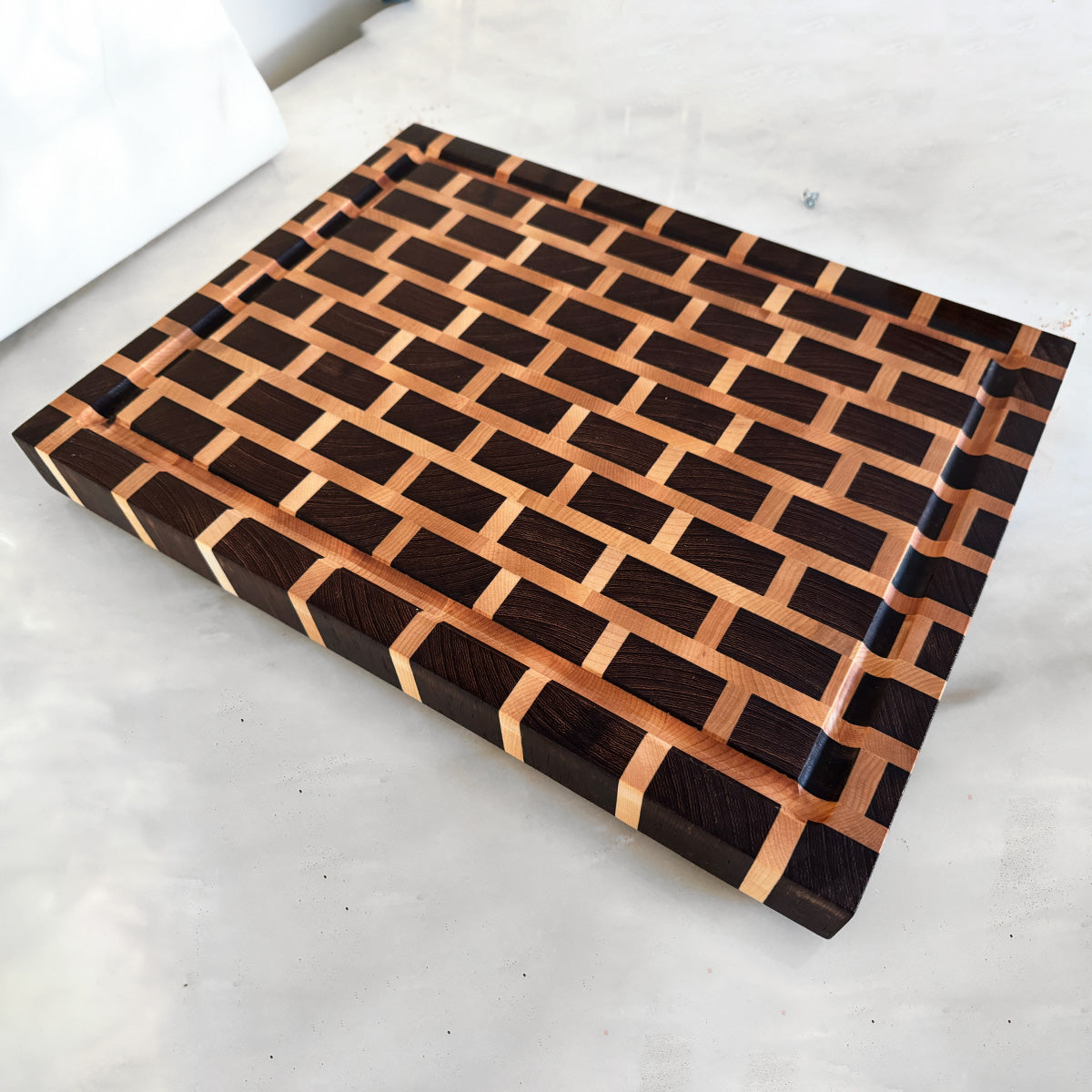 Wenge Wood + Maple End Grain Cutting Board "The Gormley"