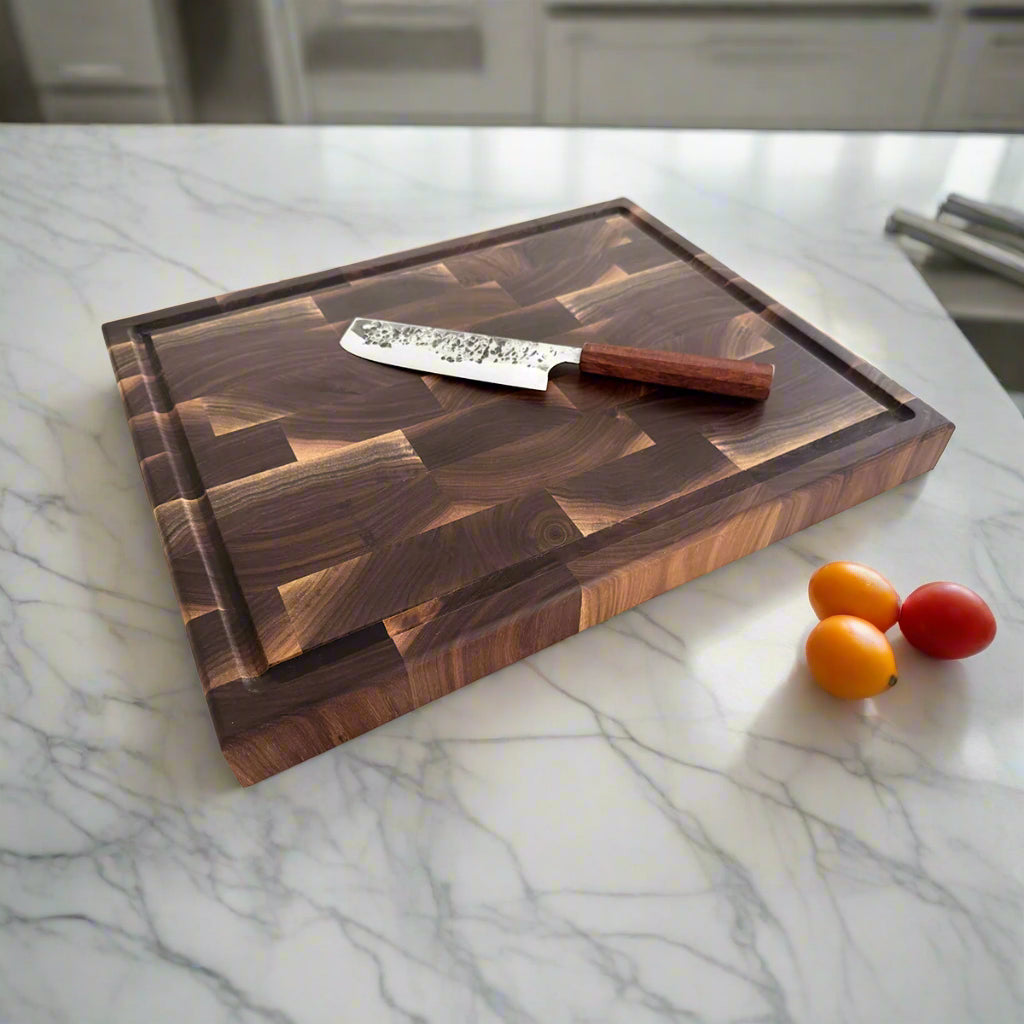 Walnut End Grain Butcher Block "The Beaumont XL"