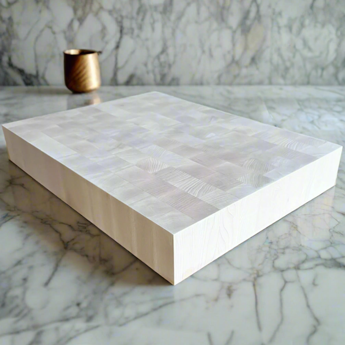 Bleached Maple End Grain Cutting Board "The Hazelton XL"