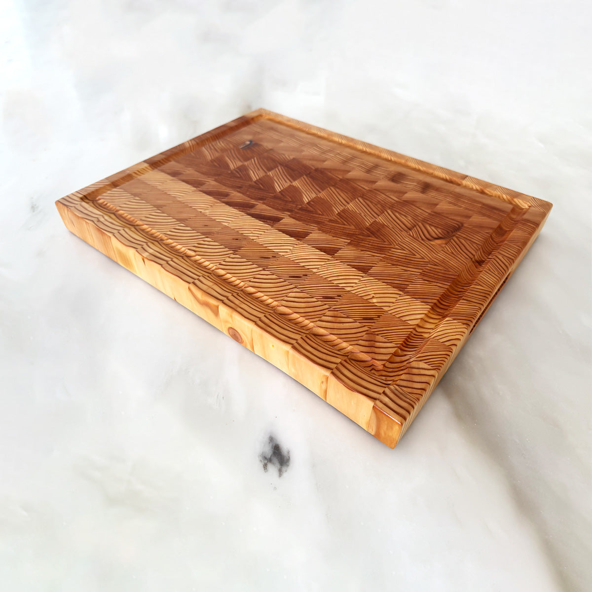 Larch Wood End Grain Butcher Block "The Foxbar"