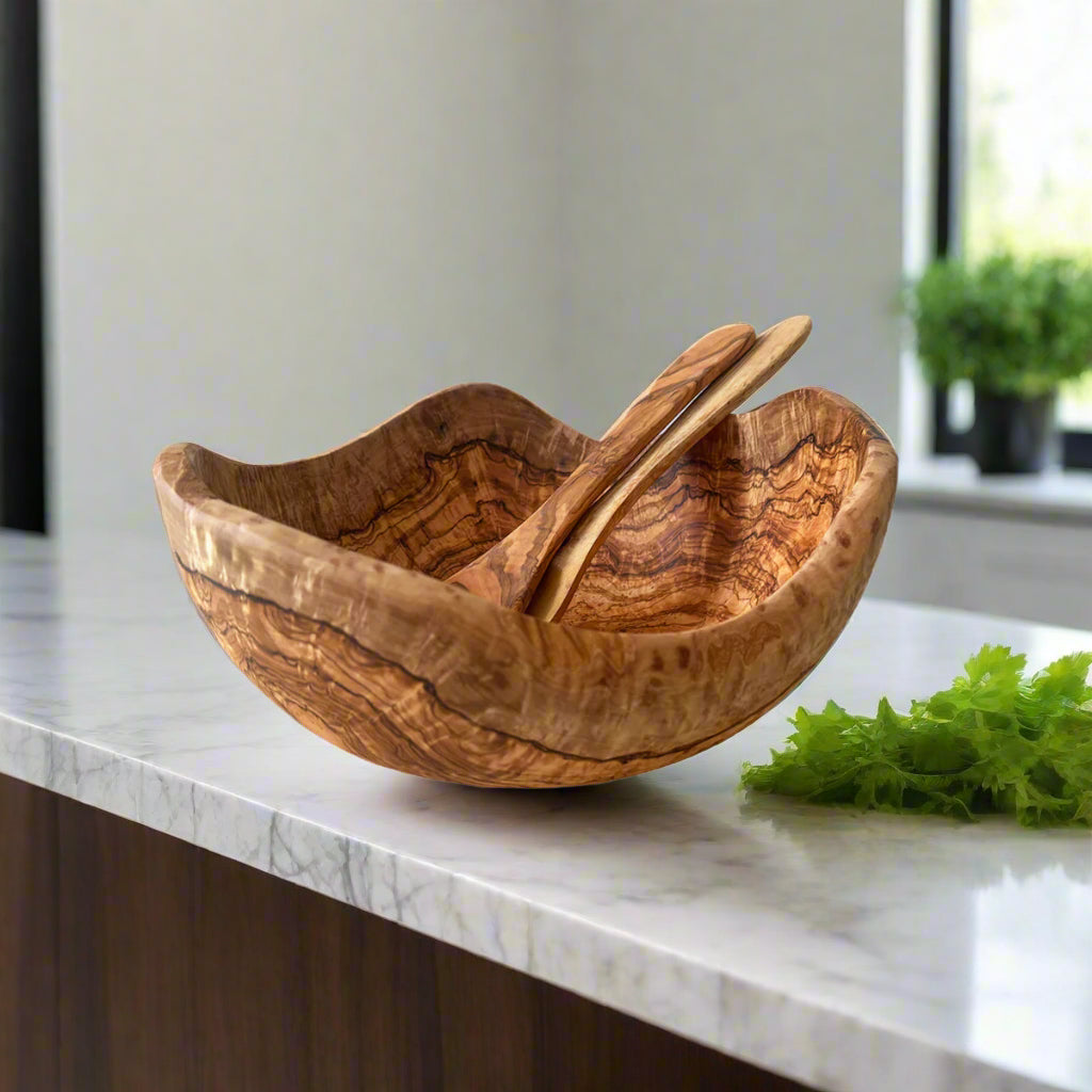 Olive Wood Salad Bowl