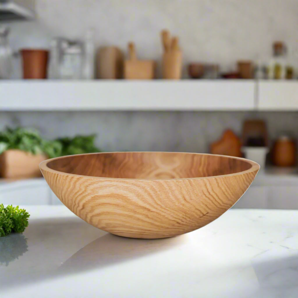 15" Red Oak Salad Bowl