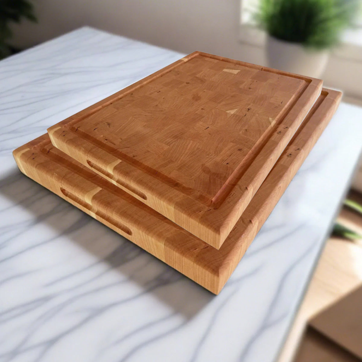 Set Of Two Cherry End Grain Cutting Boards "The Lawton"