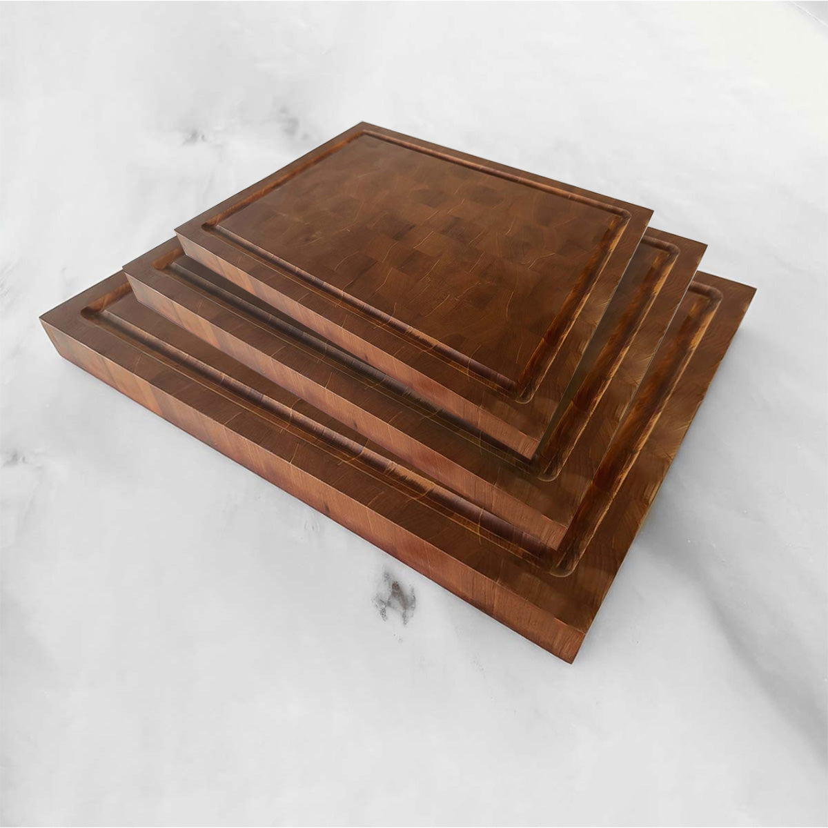 Set Of Three Toasted Maple End Grain Cutting Boards "The Rushton"