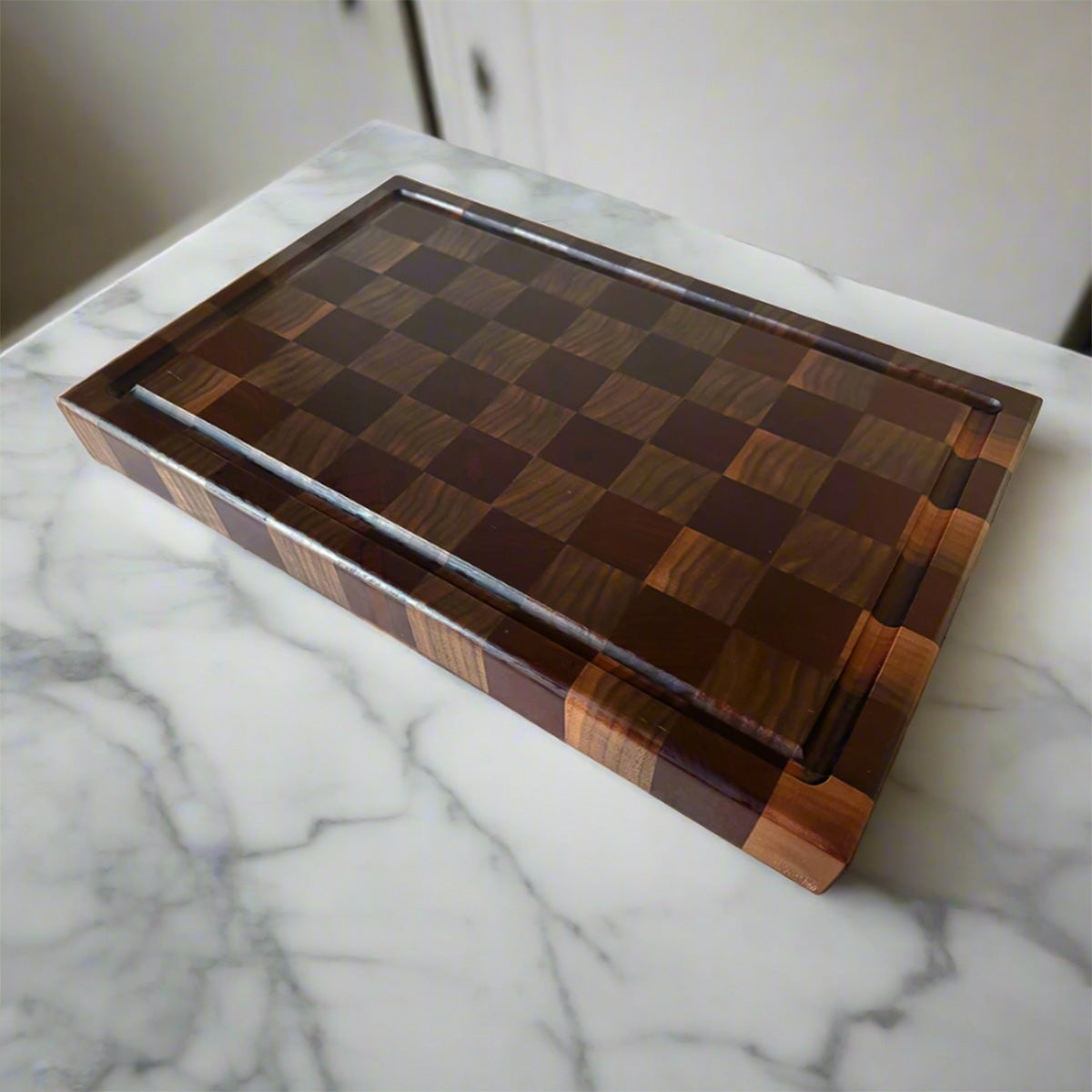 Walnut + Toasted Maple End Grain Cutting Board