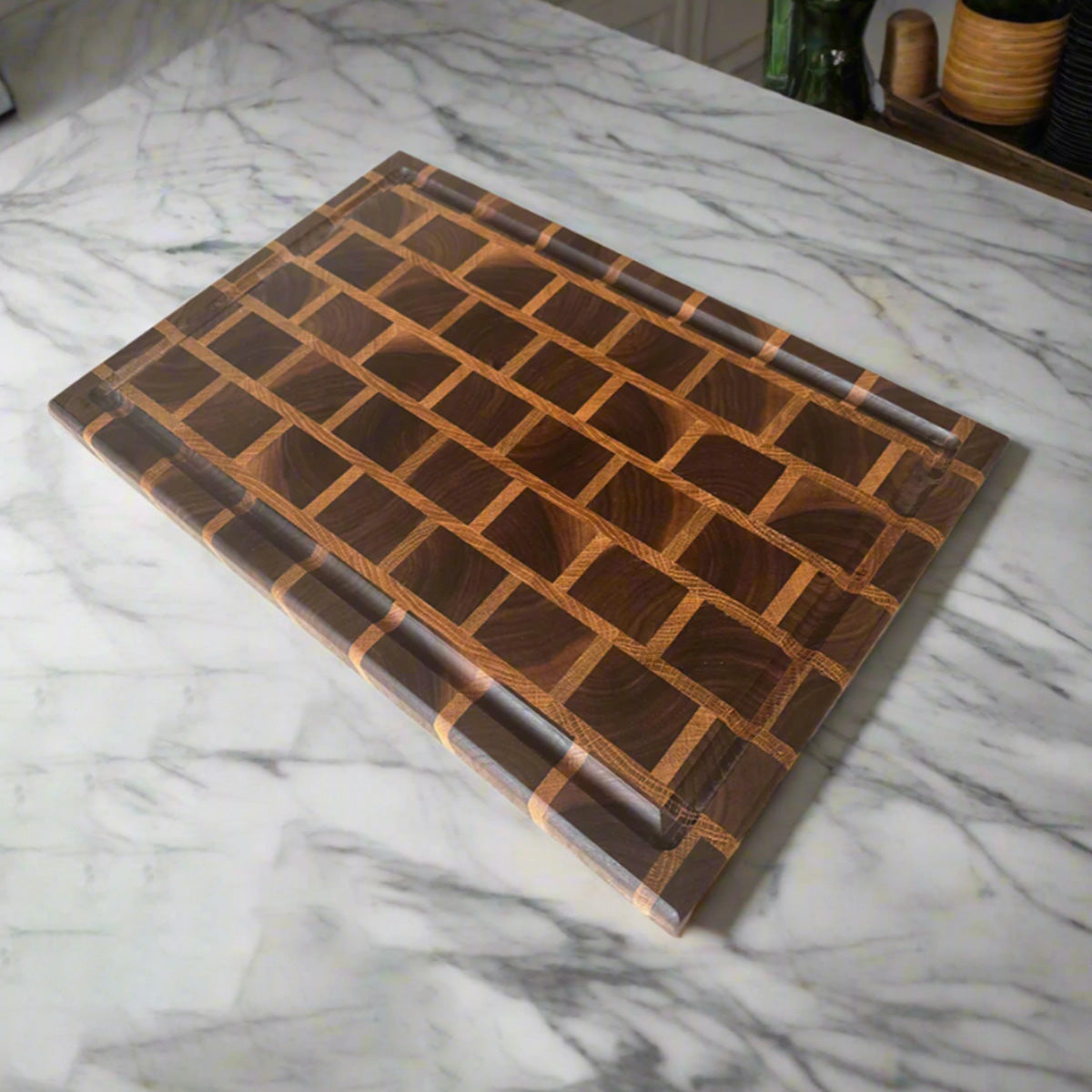 Walnut End Grain Brick Cutting Board "The Balmoral"