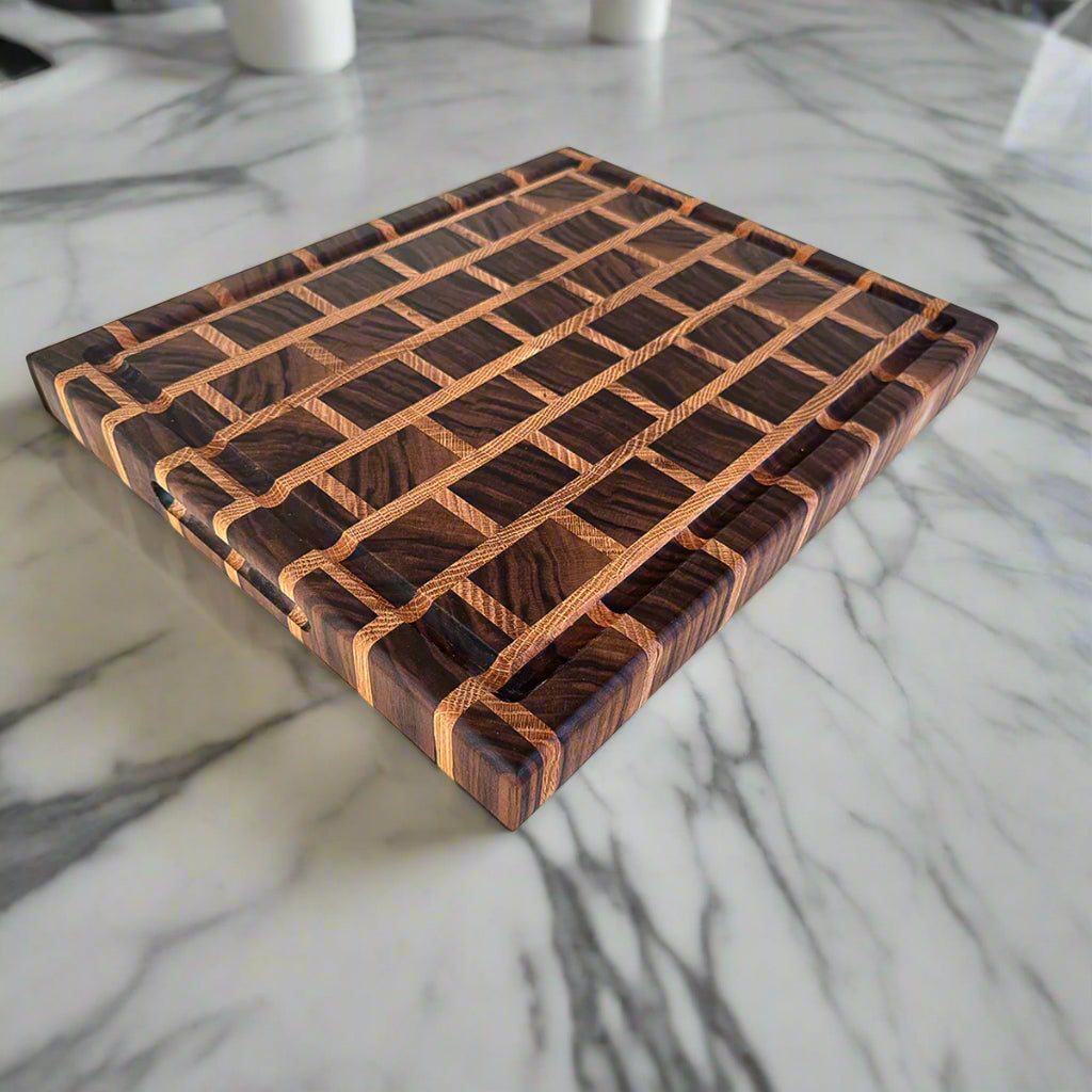 Walnut End Grain Brick Cutting Board "The Balmoral"